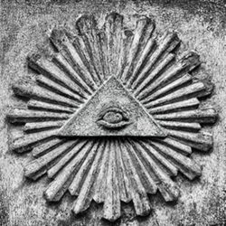 Eye in Pyramid stone symbol